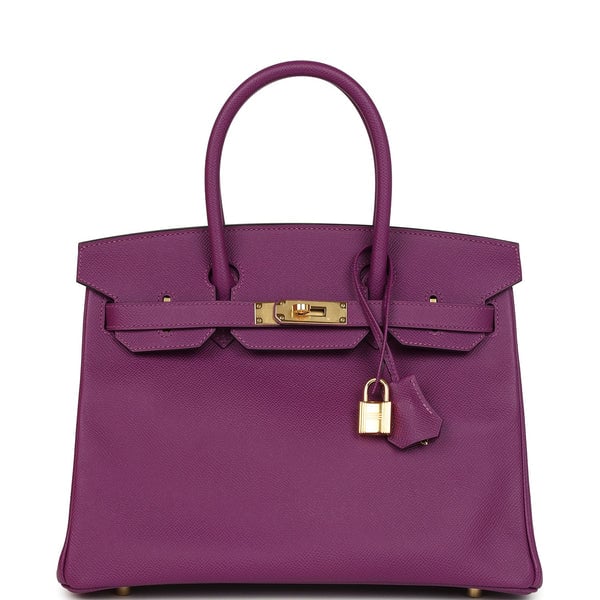 Hermes Pre-owned Hermes Birkin 30 Anemone Epsom Gold Hardware