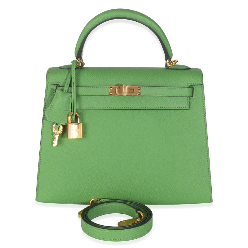 Hermes Vert Yucca Epsom Sellier Kelly 25 Gold Hardware, 2023