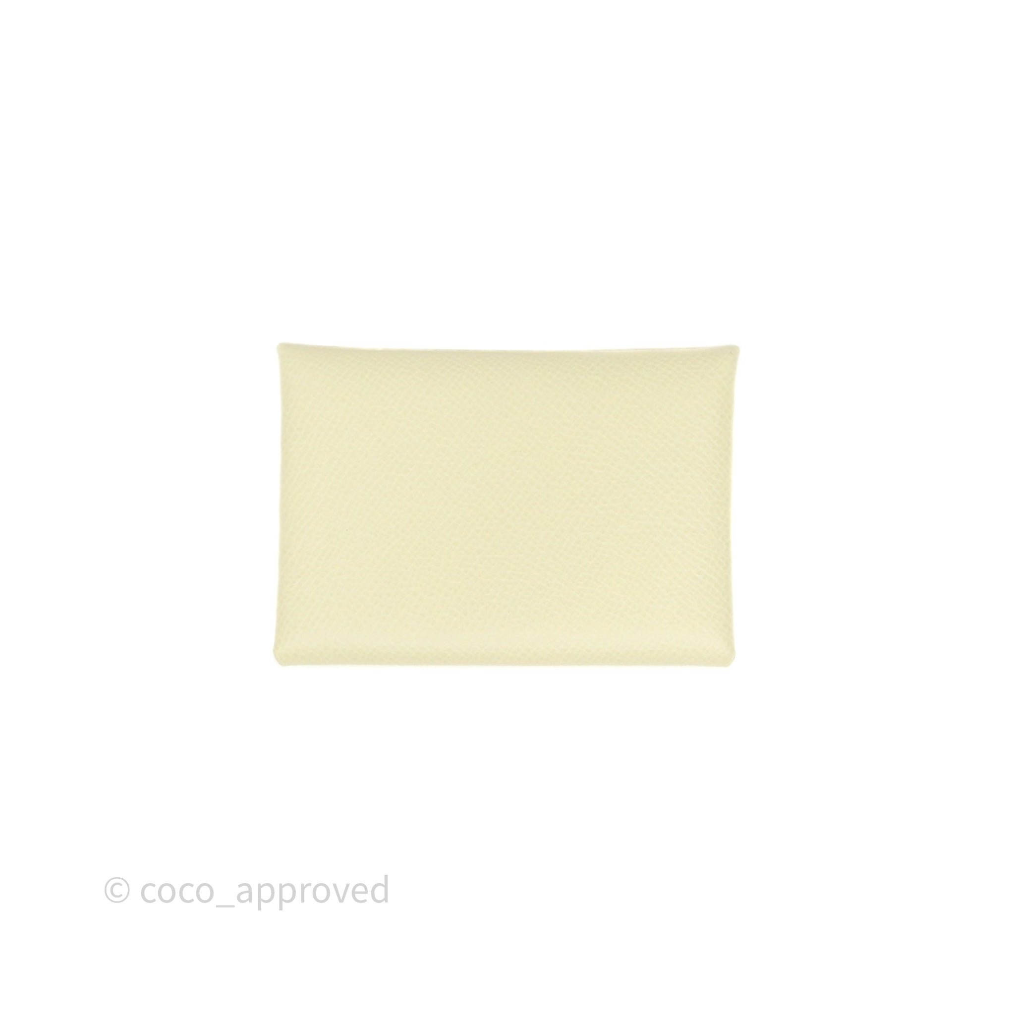 Hermès Calvi Card Holder Jaune Milton I8 Epsom