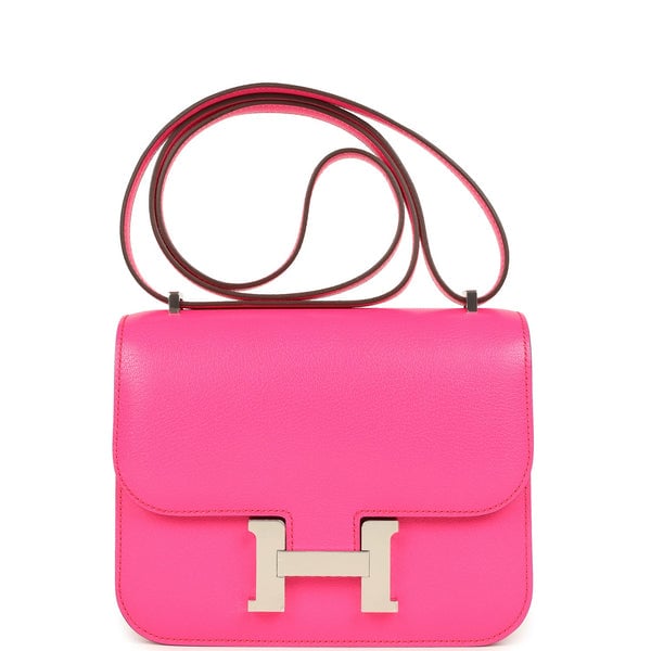 Hermes Hermes Constance 18 Rose Pop Chevre Chamkila Palladium Hardware