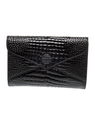 Embossed Leather Clutch Vintage