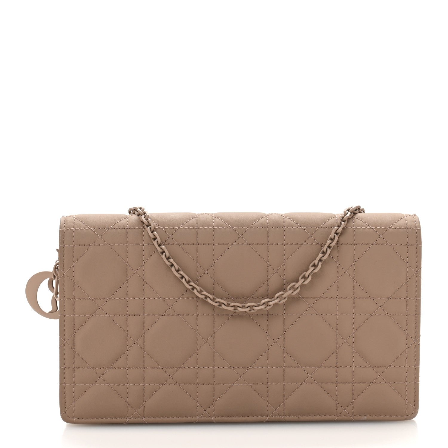 Dior Ultra Matte Calfskin Cannage Lady Dior Clutch Fard