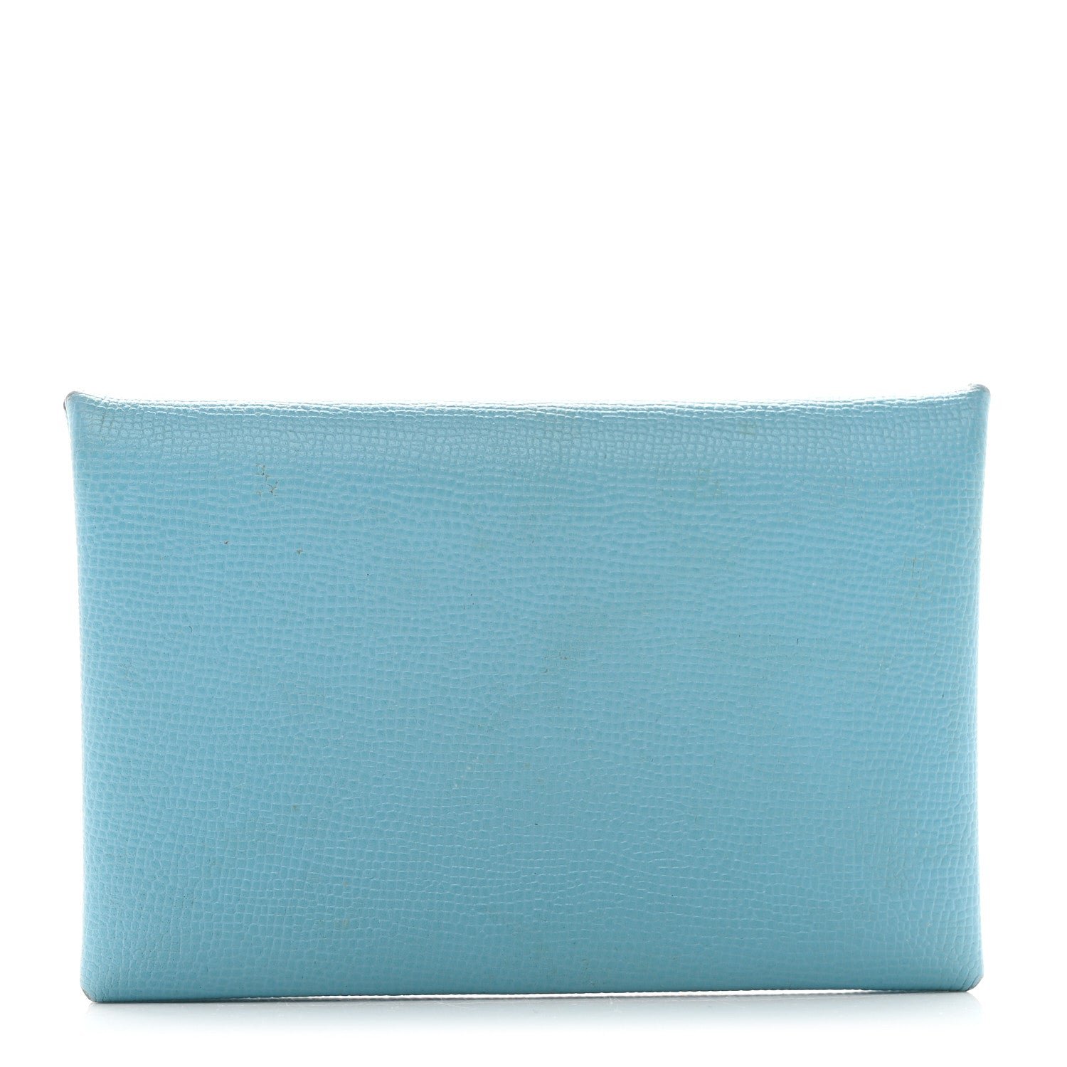 Hermes Epsom Calvi Card Case Celeste