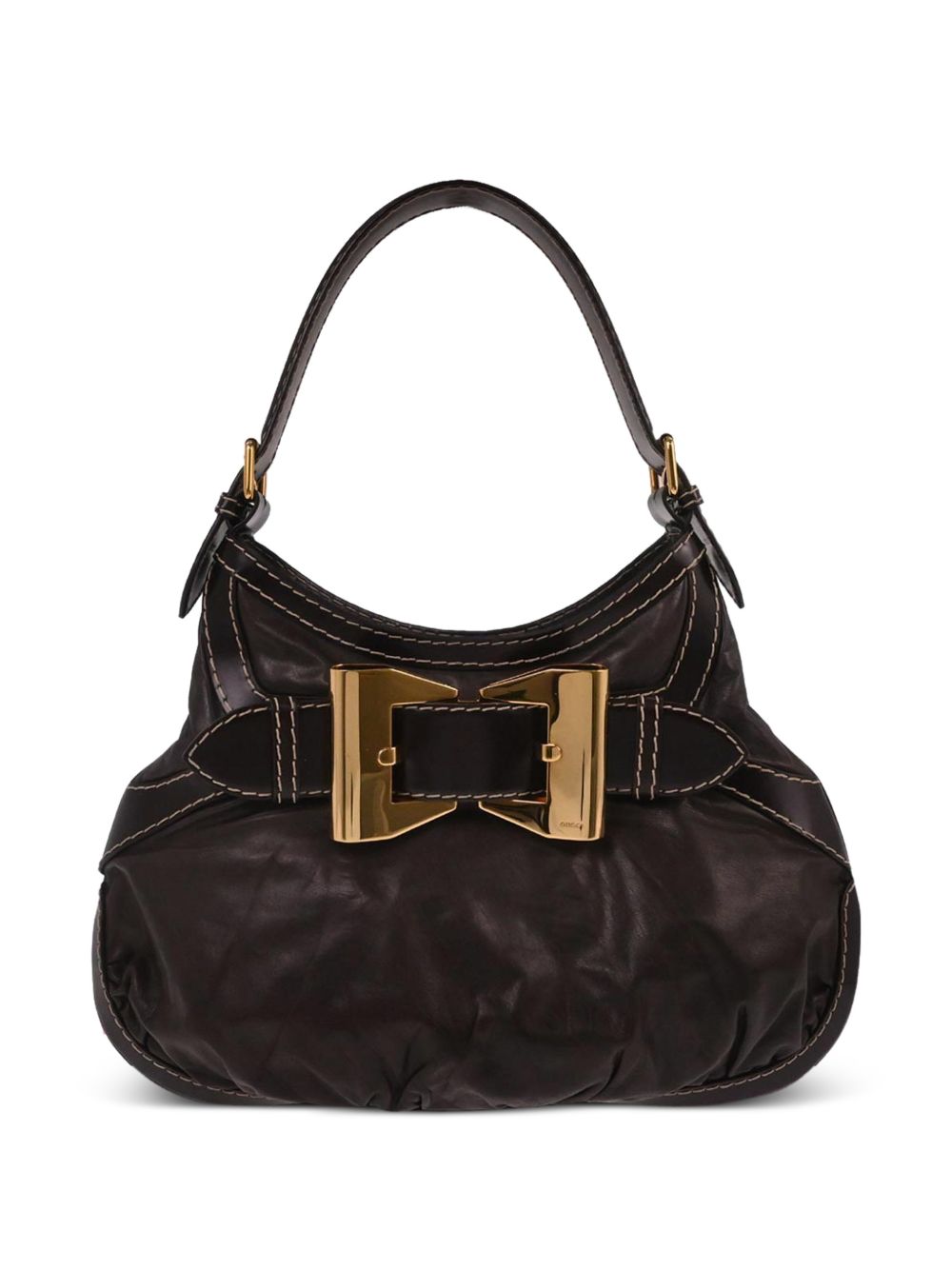 1990-2000s Queen buckle-detail leather handbag