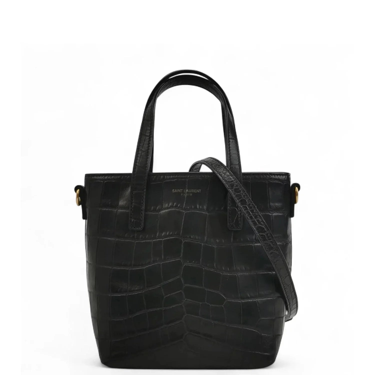 Toy Croc-Embossed Leather Shopper Mini