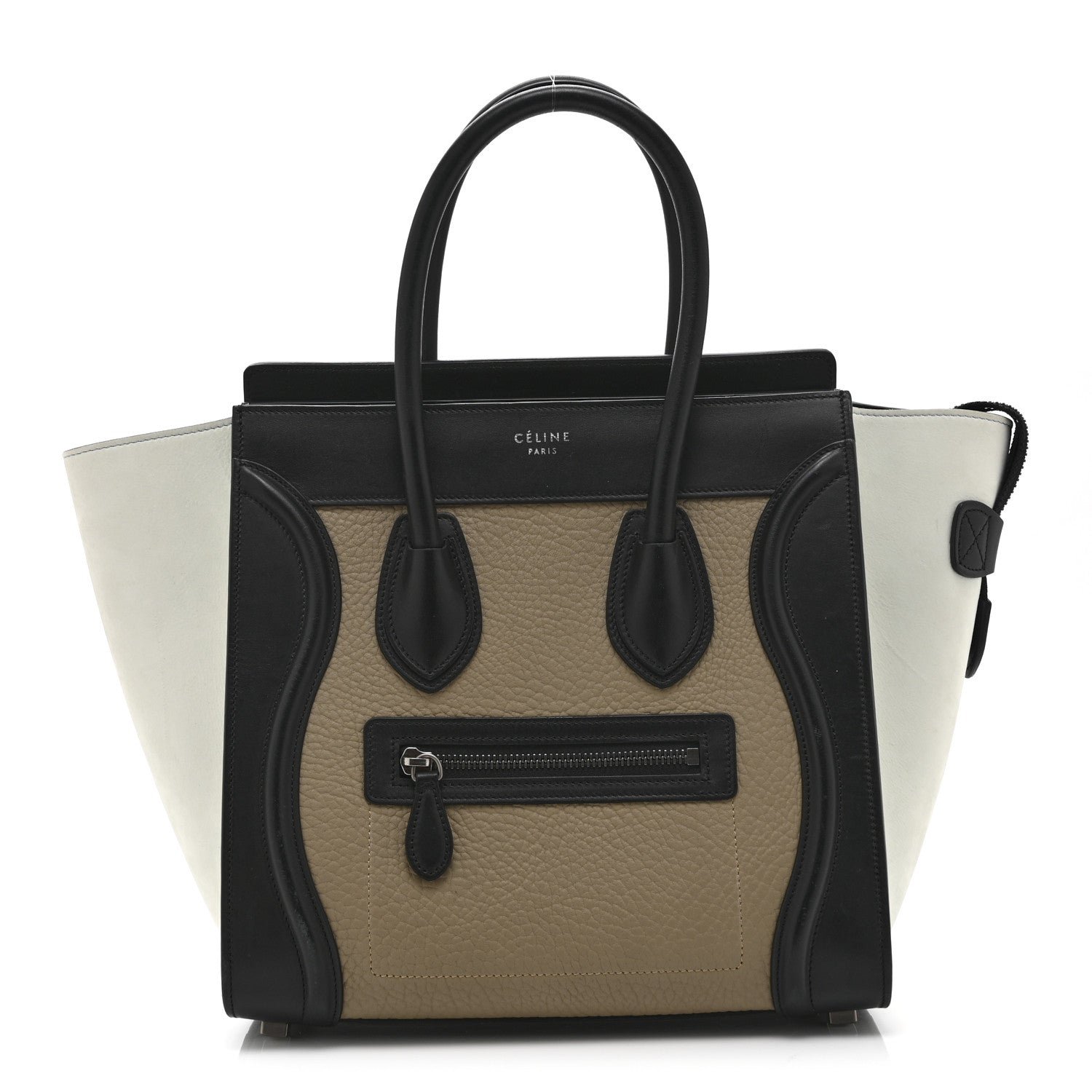 Celine Bullhide Drummed Calfskin Micro Tri-Color Luggage Antarctic