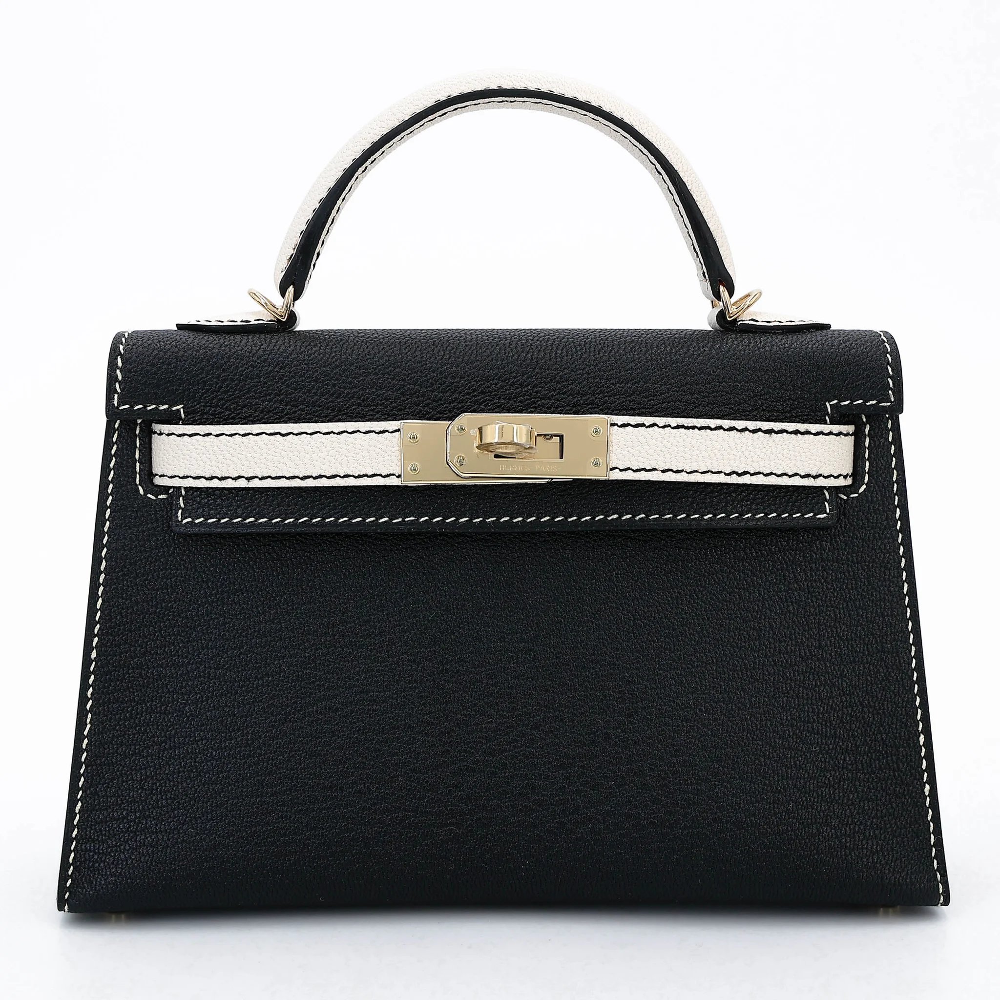 Hermes Special Order Mini Kelly II HSS Noir (89) Nata (I2) Chevre Mysore Permabrass hardware K (2025)