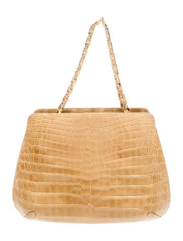 Embossed Leather Top Handle Bag