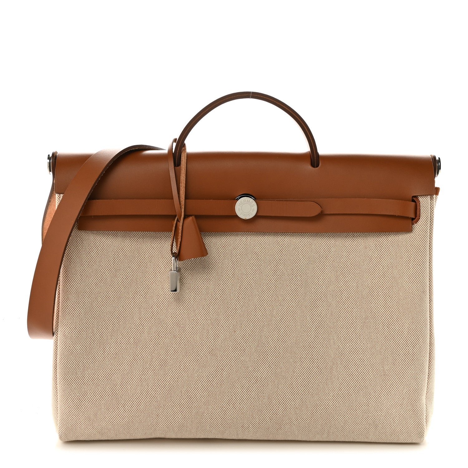 Hermes Vache Hunter Criss Viking Herbag Messenger 39 Ecru Beige Fauve