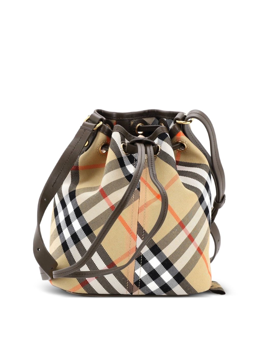 Wristlet Vintage Check Canvas Mini bucket bag