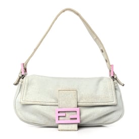 Fendi Jersey Baguette Light Blue Pink