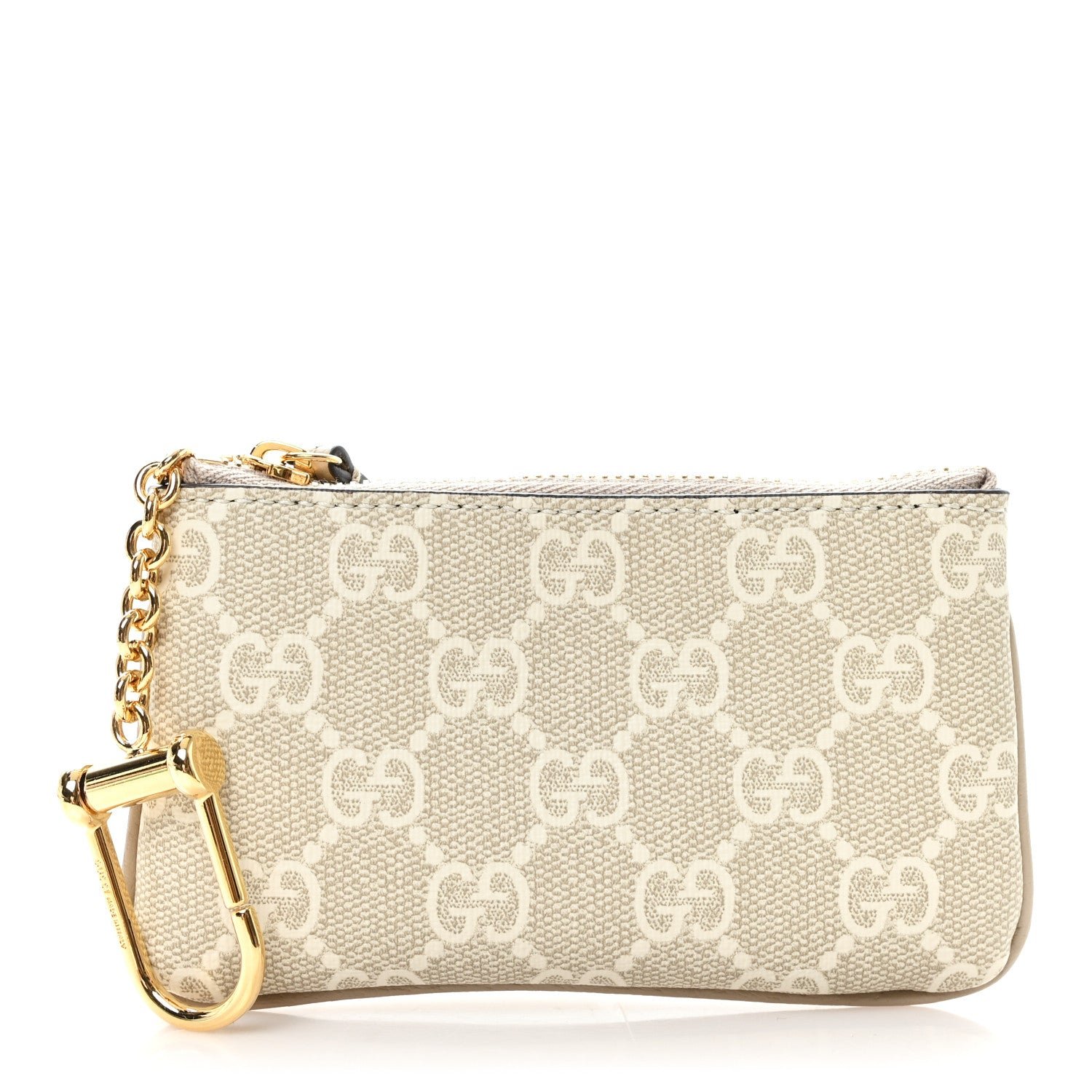 Gucci GG Supreme Monogram Key Case Beige Mystic White Oatmeal