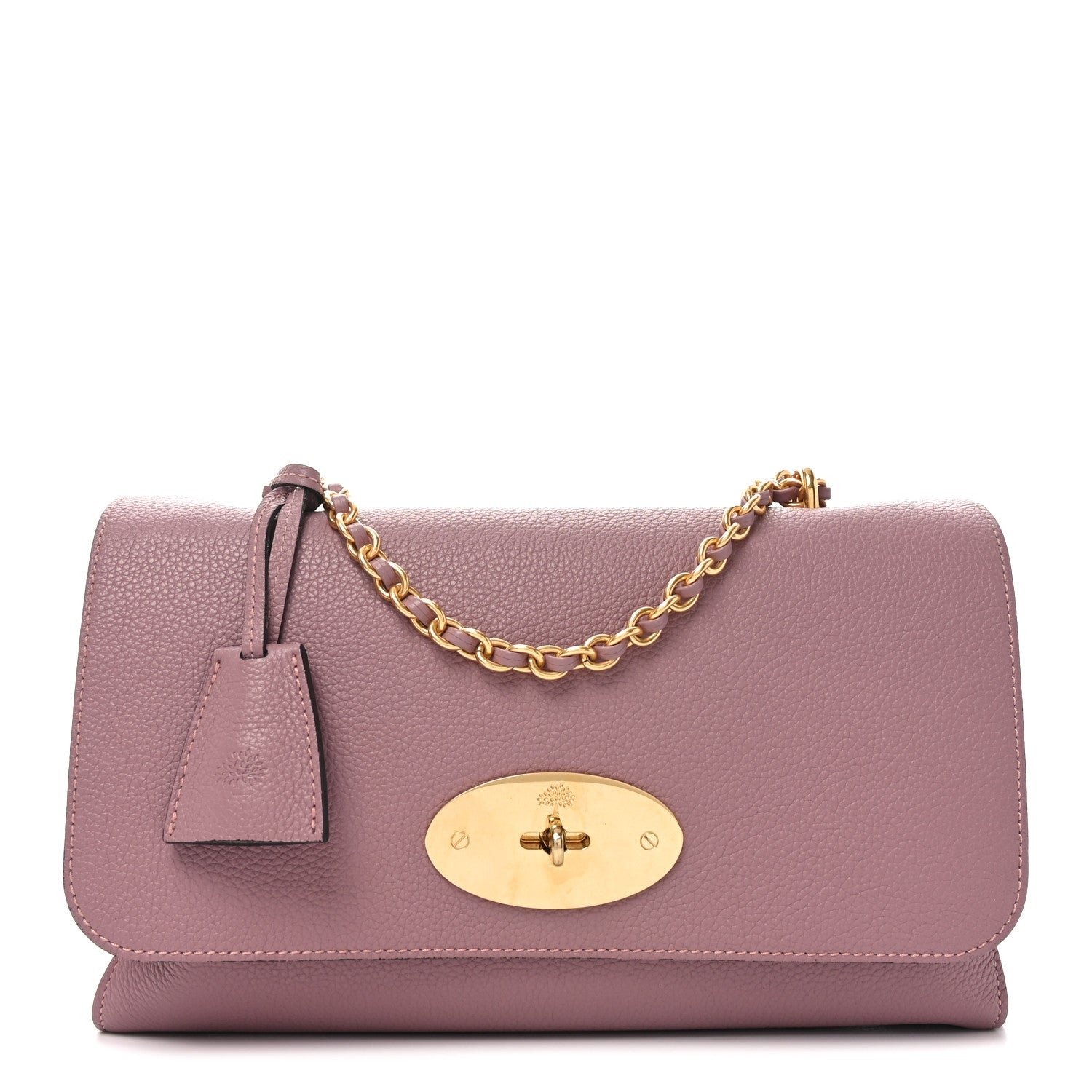 Mulberry Small Classic Grain Calfskin Medium Lily Flap Mocha Rose