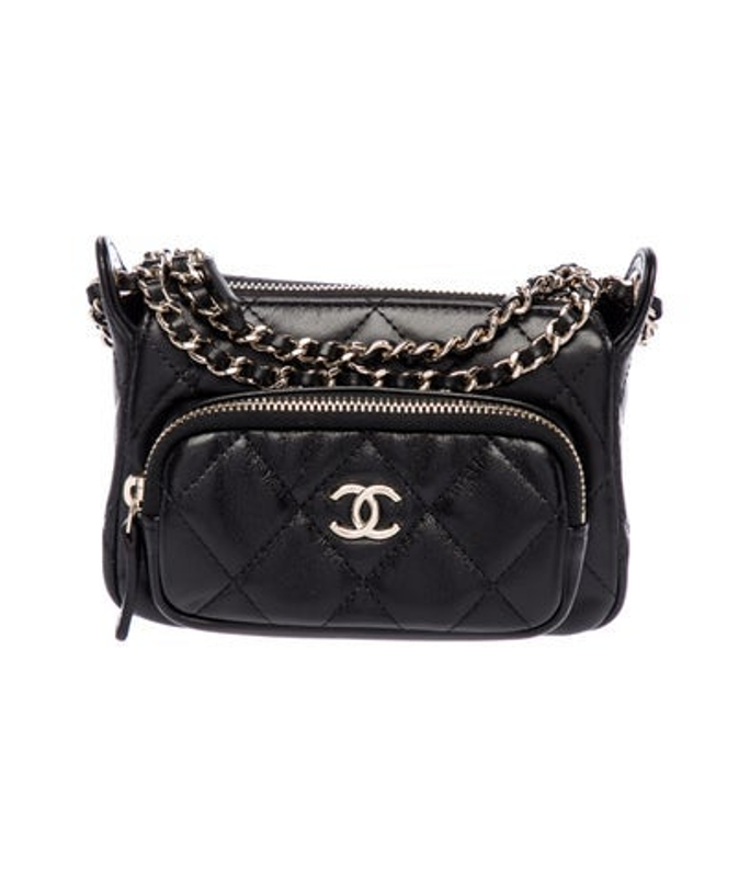 Chanel Quilted Mini Clutch W Chain