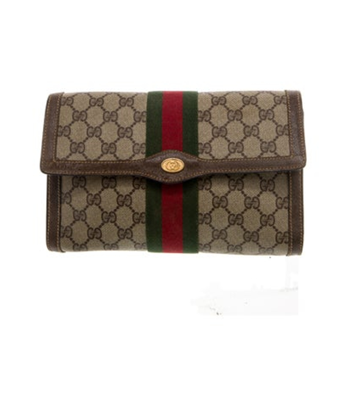 Gucci Gg Supreme Clutch Vintage