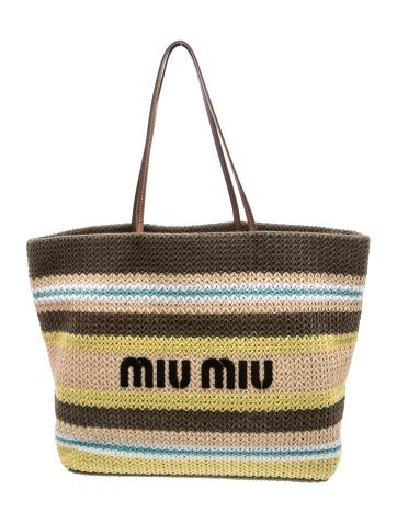 Miu Miu Raffia Tote