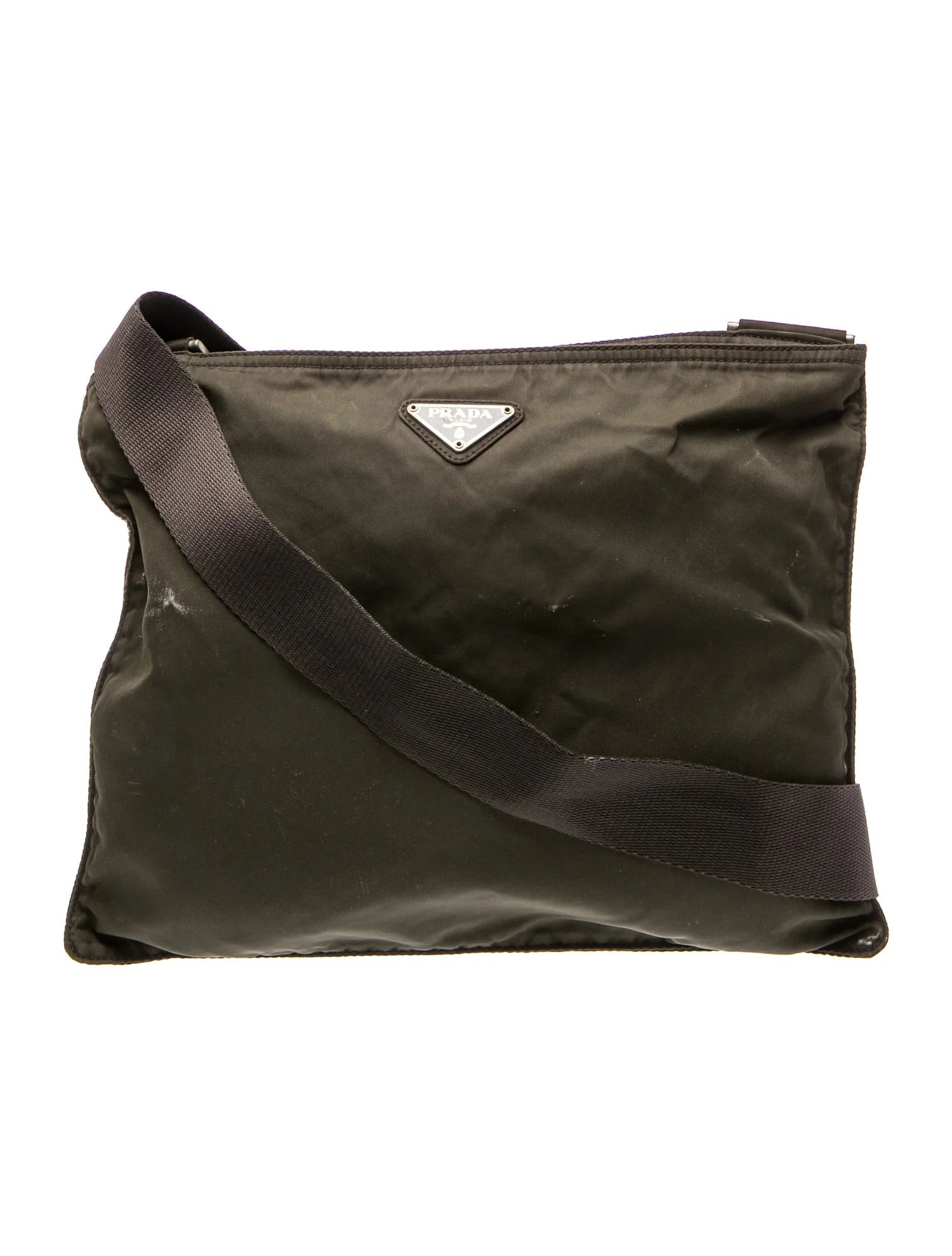 Enameled Metal Triangle Messenger Bag