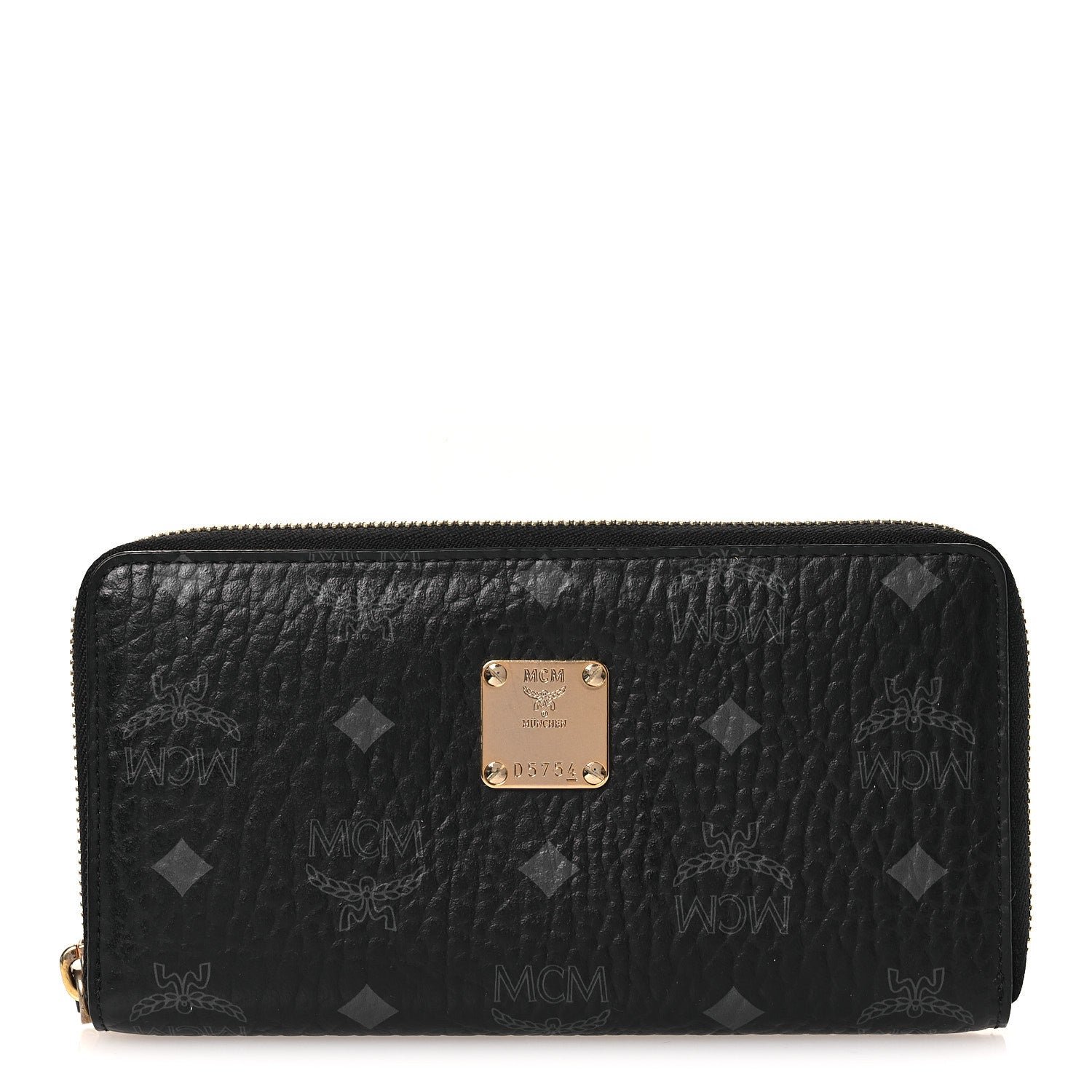 MCM MCM Visetos Large Zip Around Wallet Black