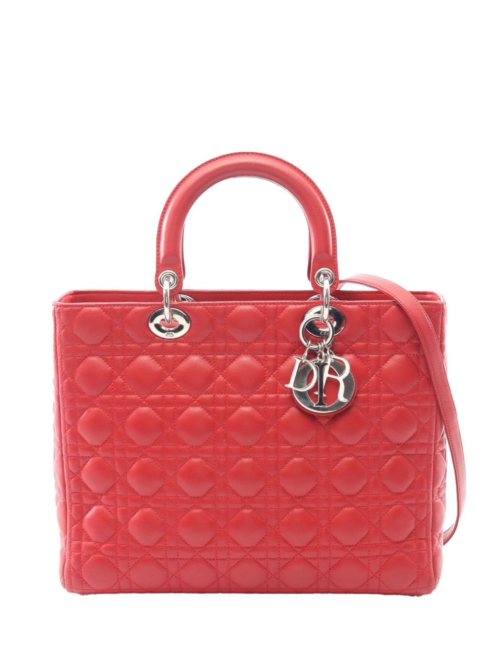 2011 Large Lambskin Cannage Lady Dior satchel