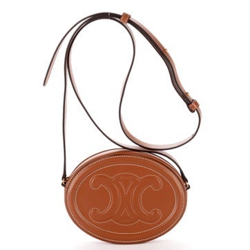 Leather Cuir Triomphe Oval Purse