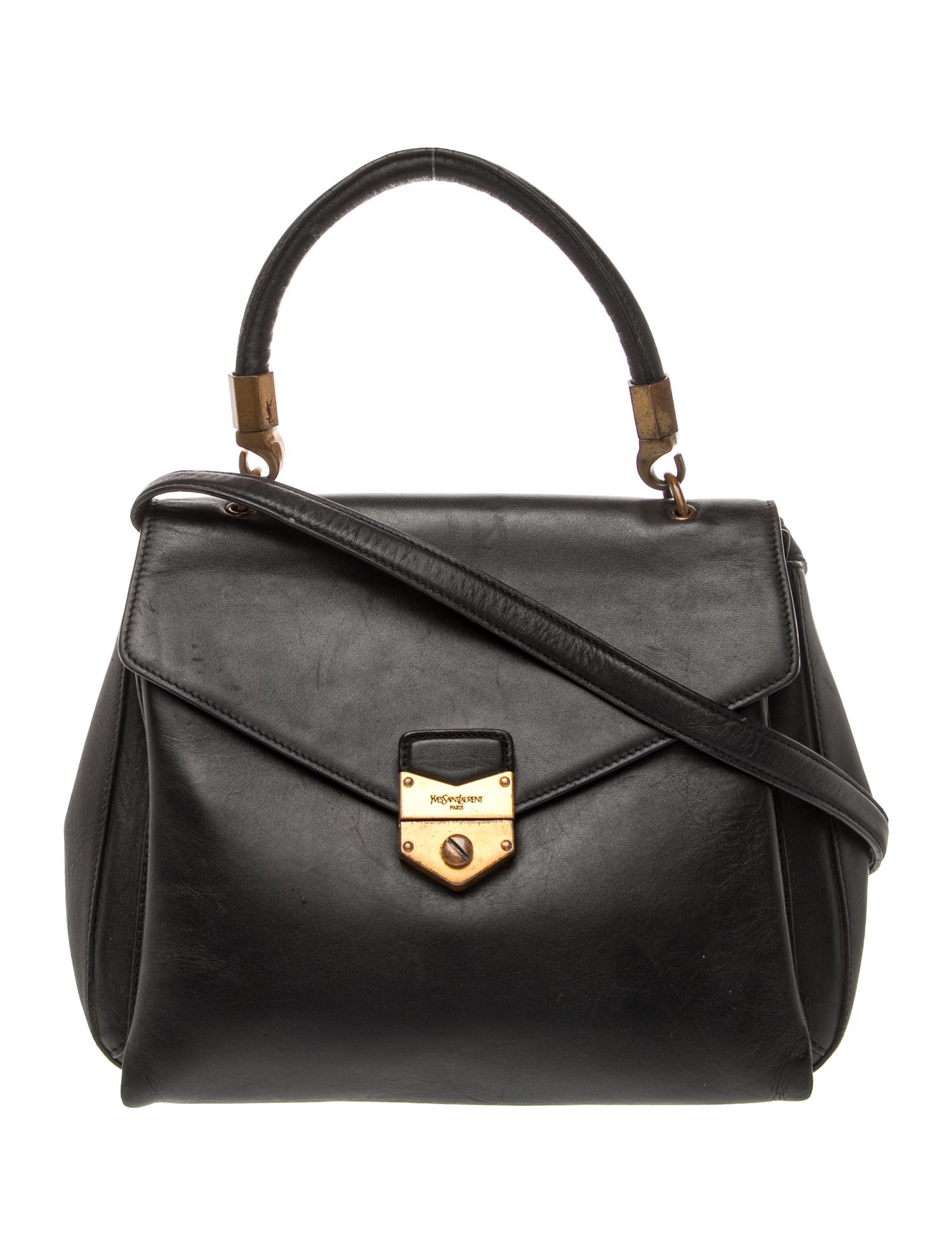Saint Laurent Leather Top Handle Bag Vintage