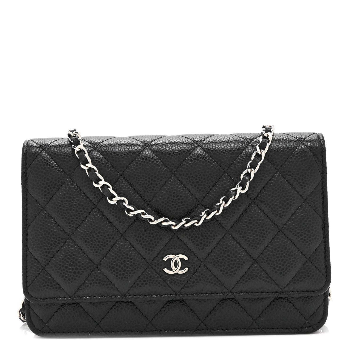 Chanel Caviar Quilted Wallet on Chain WOC Black