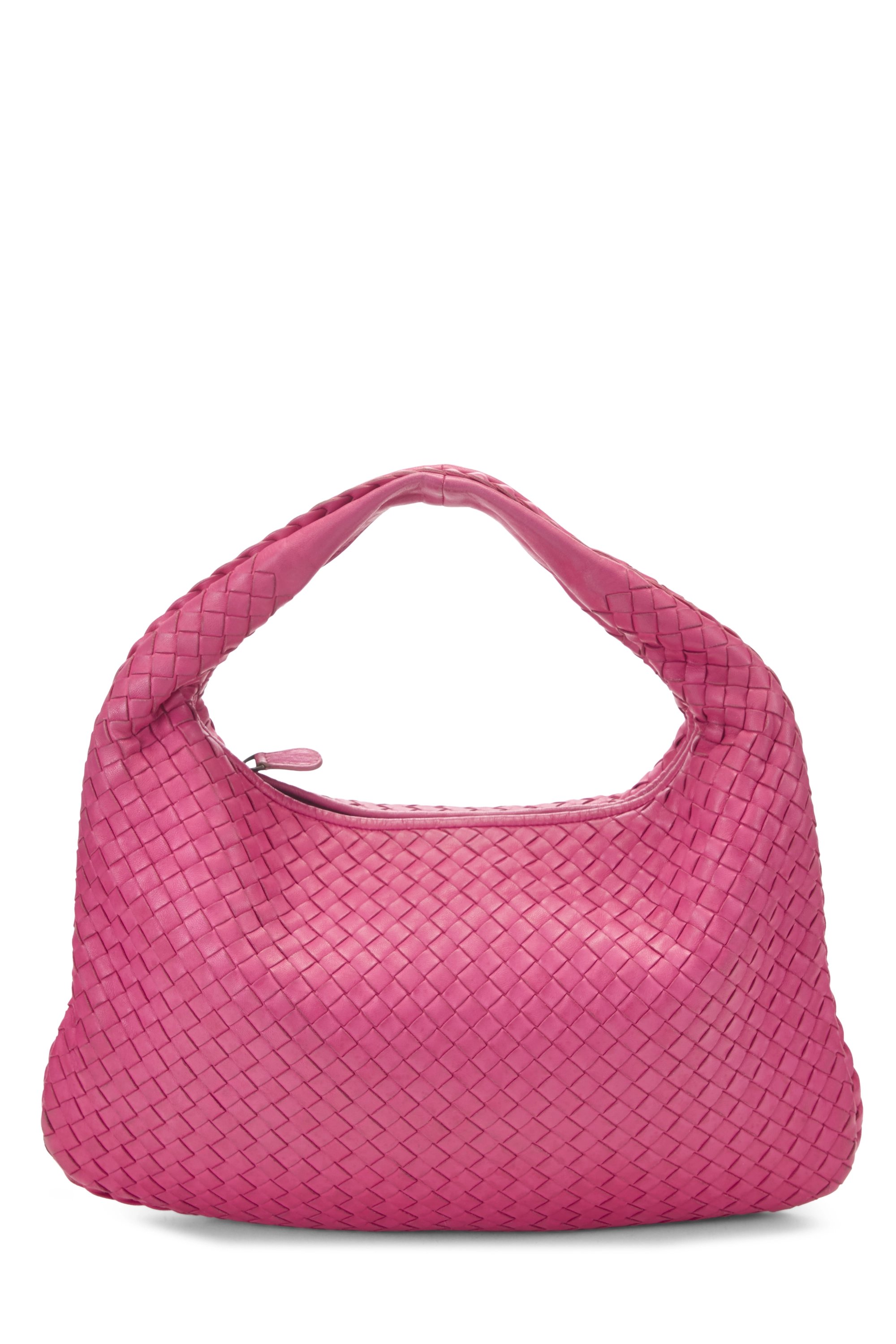 Pink Intrecciato Veneta Hobo Medium