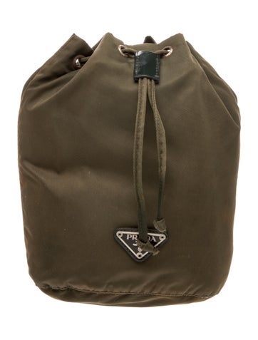 Enameled Metal Triangle Bucket Bag
