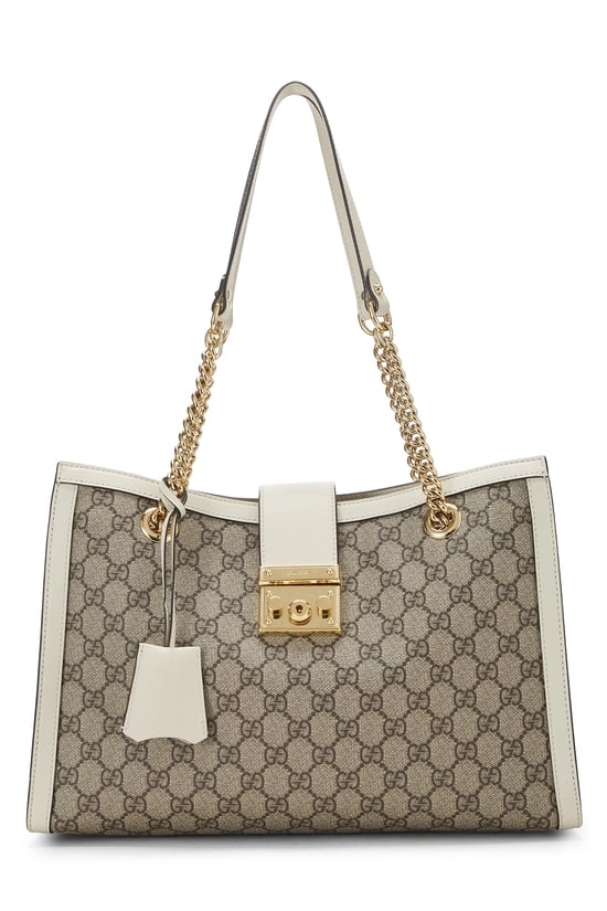 Original GG Supreme Canvas Padlock Shoulder Bag Medium