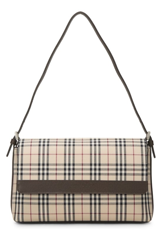 Brown House Check Jacquard Handbag Small