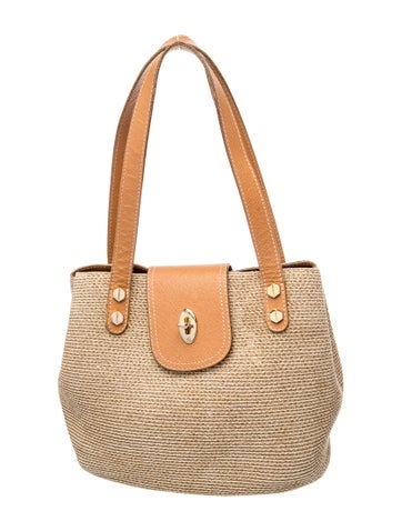 Straw Top Handle Bag