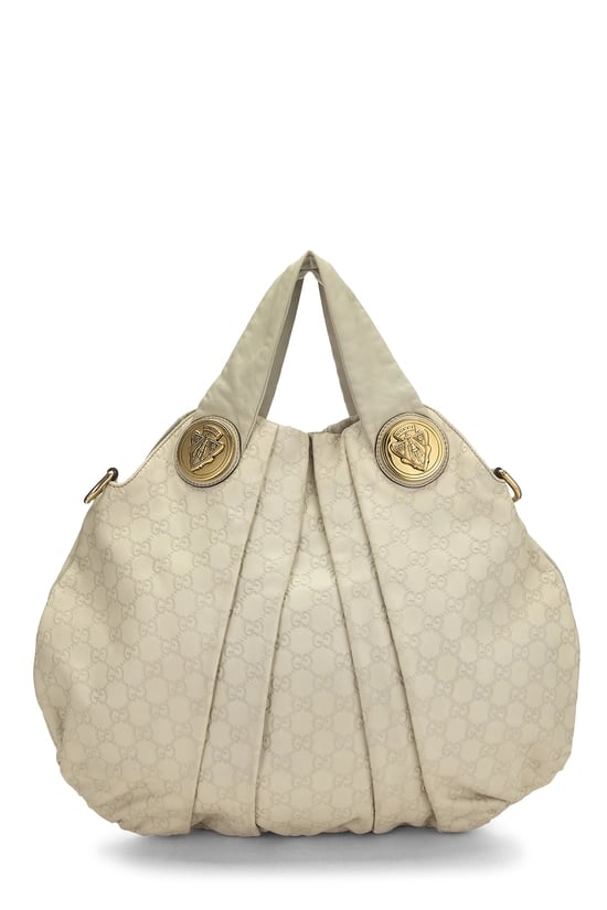 Cream Guccissima Hysteria Convertible Hobo Large