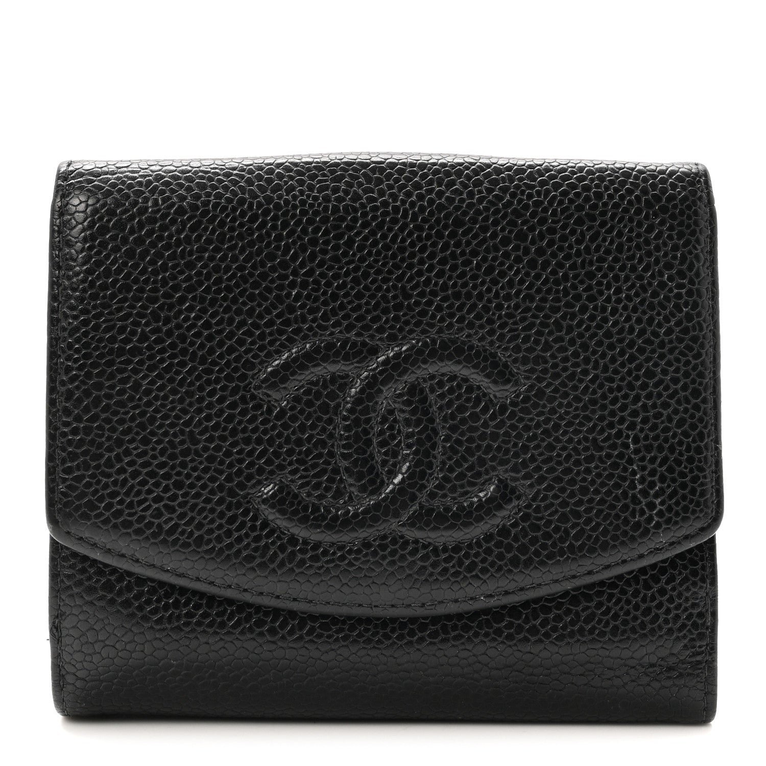 Chanel Caviar Timeless CC Flap Wallet Black
