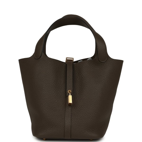 Hermes Picotin Lock 22 Vert Loden Clemence Gold Hardware