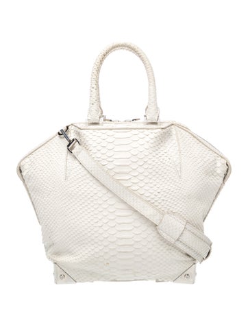 Snakeskin Top Handle Bag