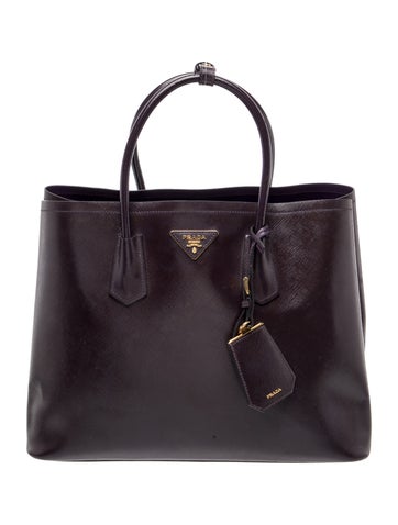 Saffiano Leather Double Bag Medium