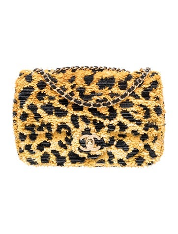 2026 Leopard Print Rectangular Mini Flap Bag