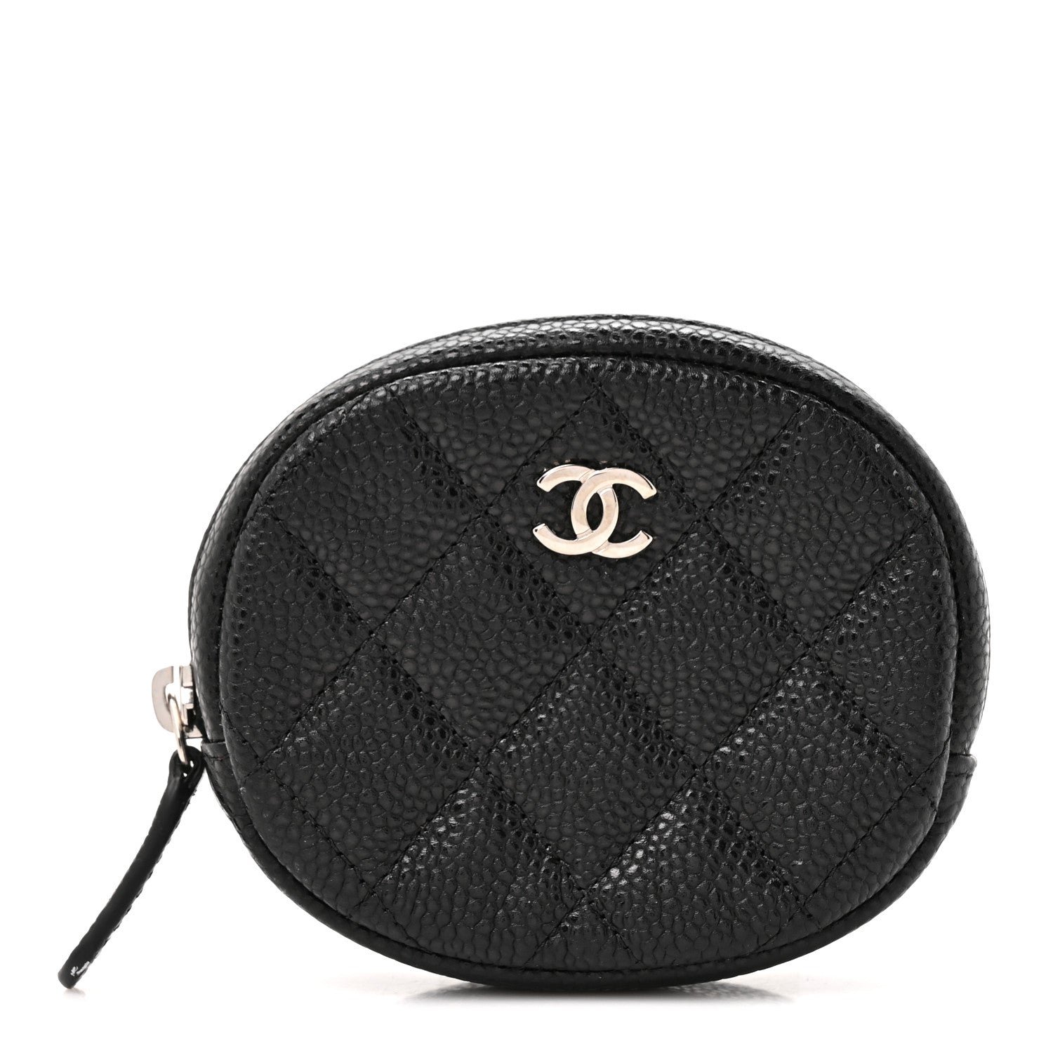 Chanel Caviar Quilted Zip Around Classic Coin Purse Black