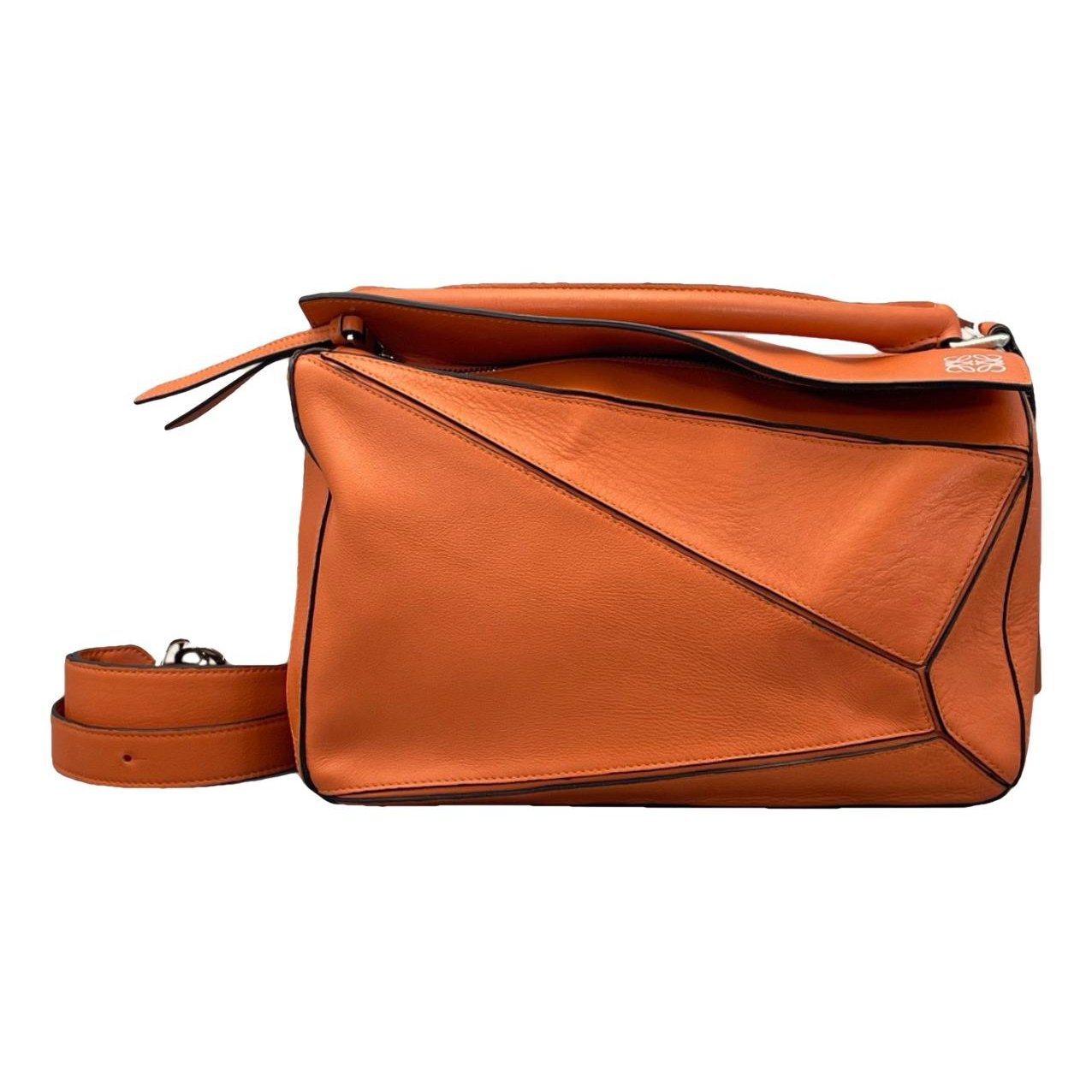 Puzzle leather handbag