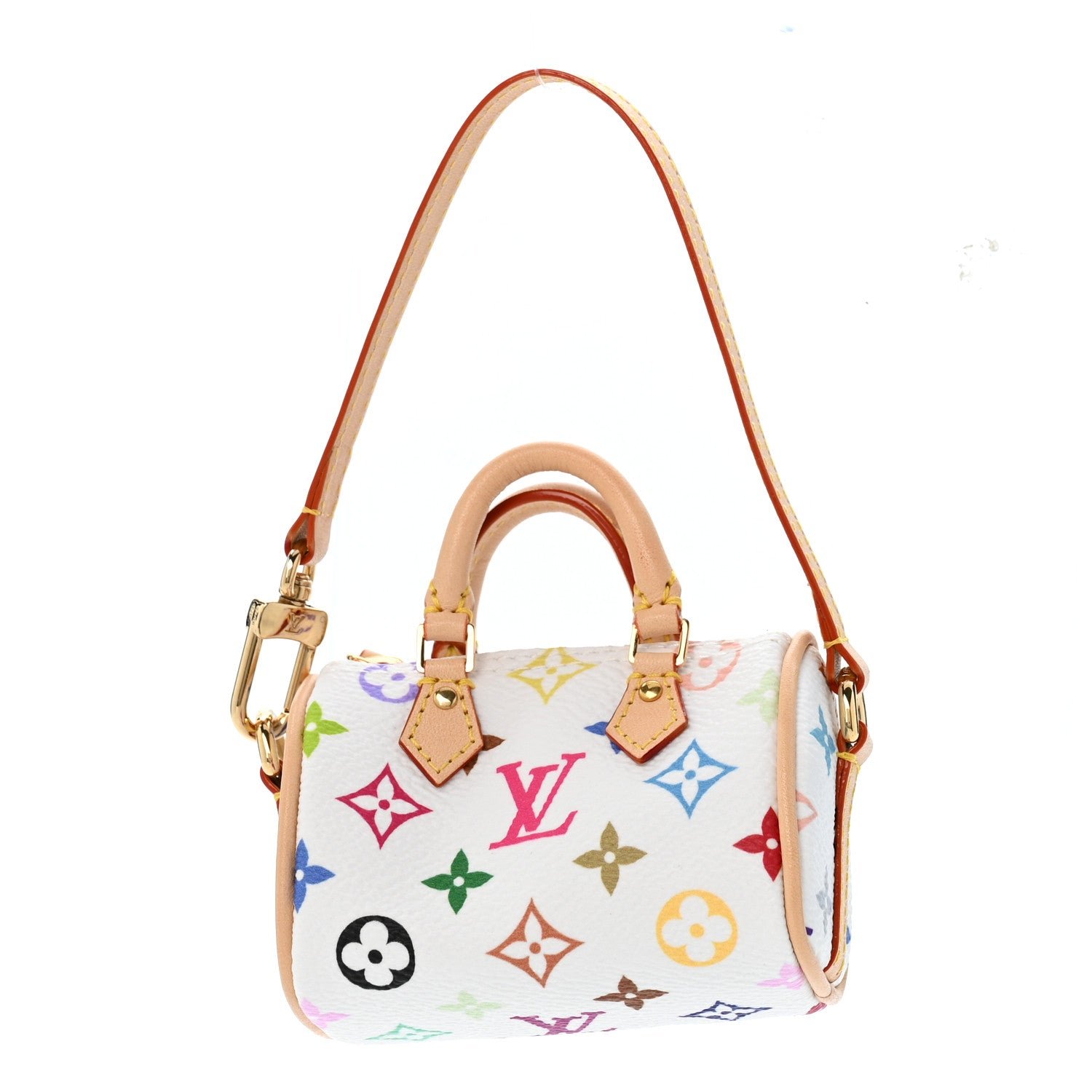 Louis Vuitton LV X TM Monogram Micro Speedy Bag Charm White