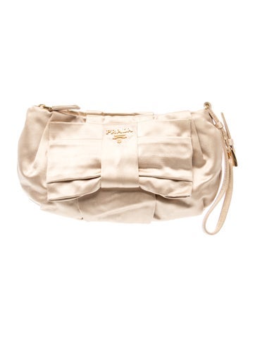Vitello Shine Satin Raso Wristlet Clutch