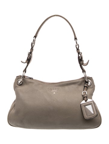 Saffiano Cuir Leather Neutral Shoulder Bag