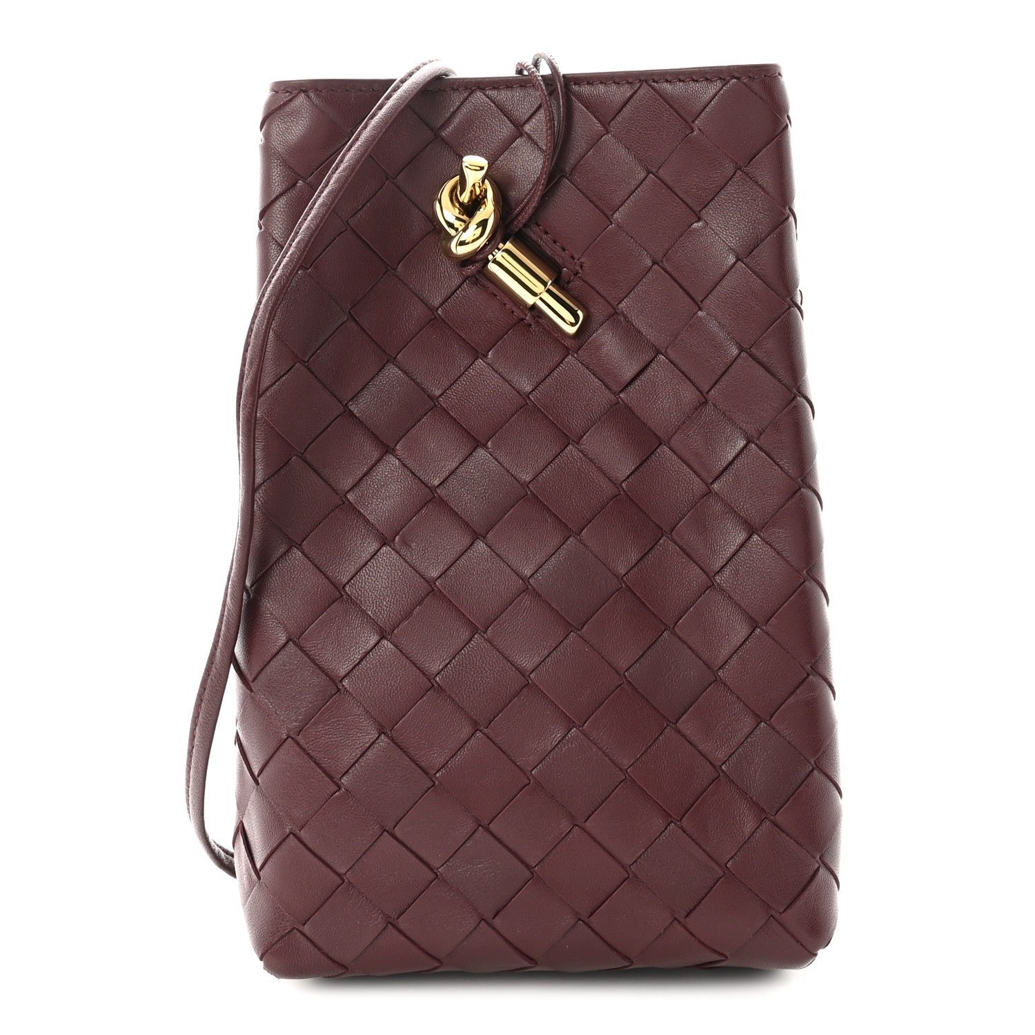 Bottega Veneta Bottega Veneta Nappa Intrecciato Andiamo Phone Pouch Barolo