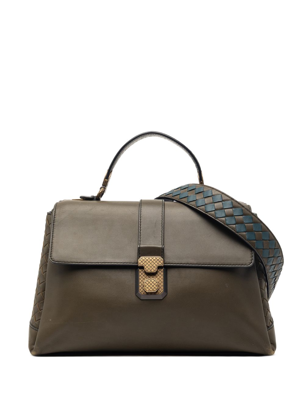 2012-2026 Medium Intrecciato Trimmed Nappa Piazza satchel