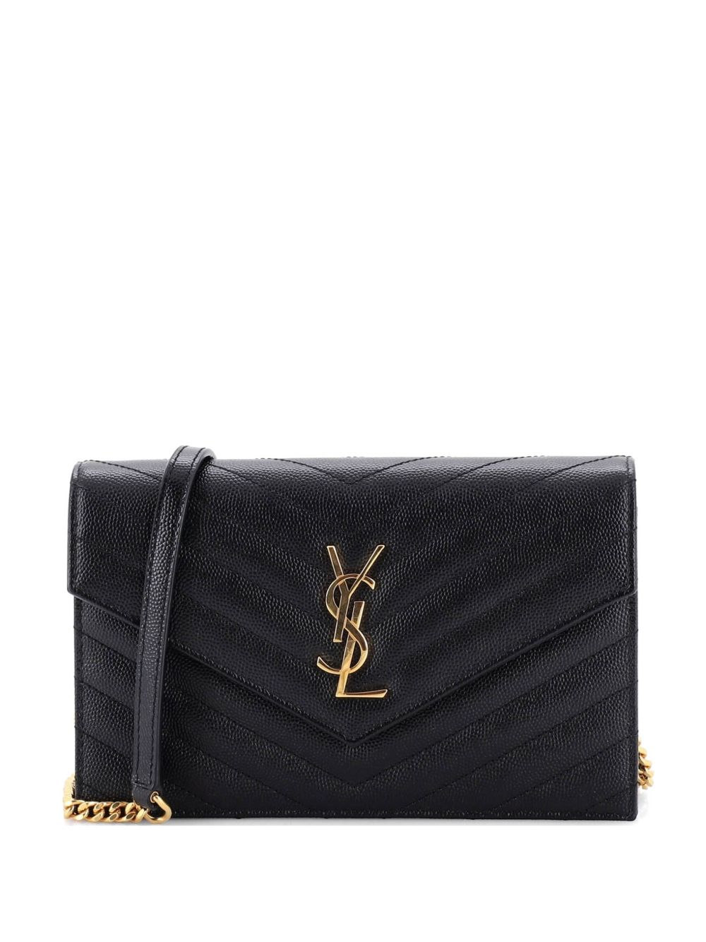 Classic Monogram Wallet on Chain Matelasse Chevron Leather Small crossbody bag