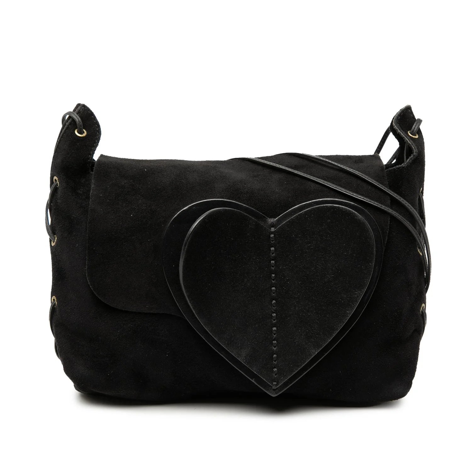 Suede Heart Crossbody