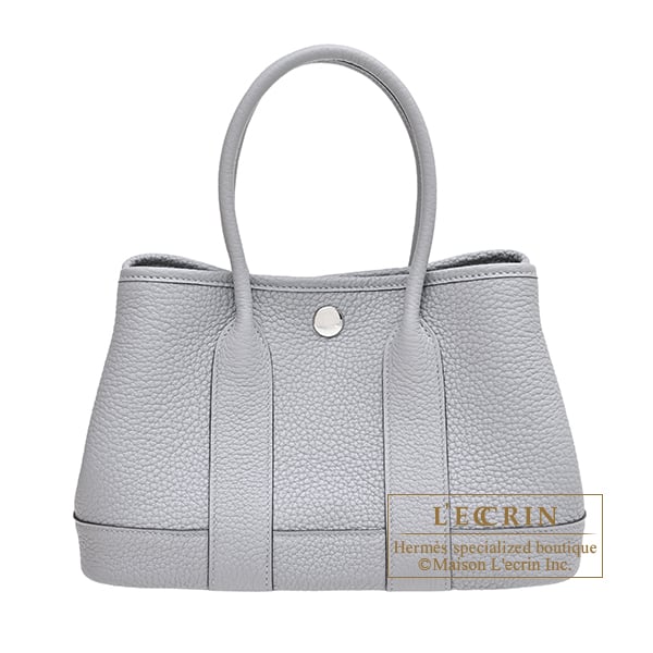 Hermes Neo Garden bag 23 Gris pantin Negonda leather Silver hardware