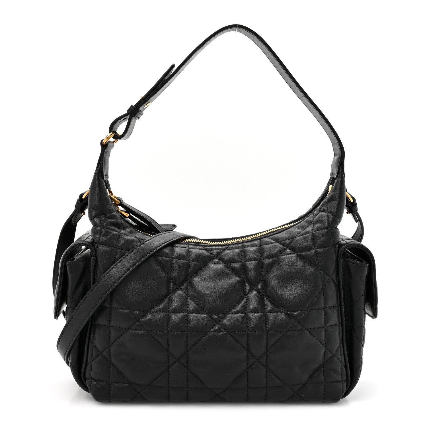 Christian Dior Lambskin Macrocannage Medium D-Dream Bag Black