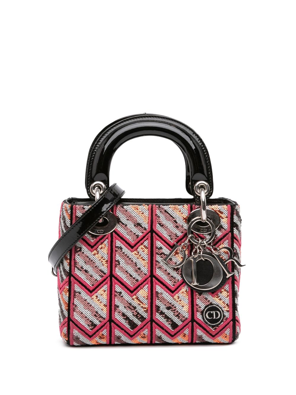 2015 Mini Patent Sequined Lady Dior satchel