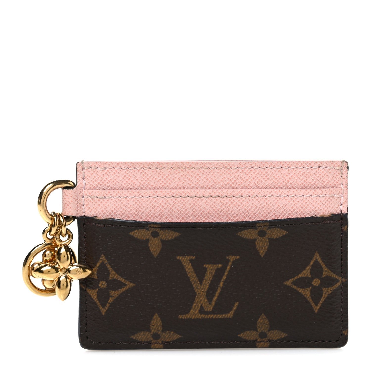 Louis Vuitton Monogram LV Charms Card Holder Rose Ballerine